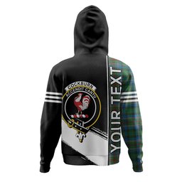 ScotsTee Shop Scottish Cockburn (Coburn) Ancient Clan Crest Tartan Hoodie Quarter Personalized