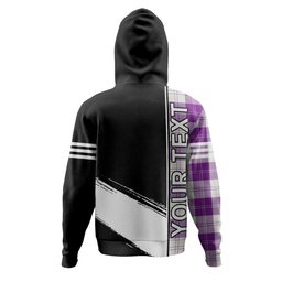 ScotsTee Shop Scottish Erskine Purple Clan Crest Tartan Hoodie Quarter Personalized