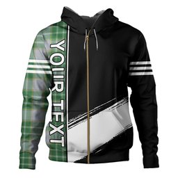 ScotsTee Shop Scottish Currie Modern Clan Crest Tartan Hoodie Quarter Personalized