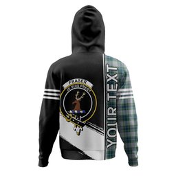 ScotsTee Shop Scottish Fraser Arisaid Green Clan Crest Tartan Hoodie Quarter Personalized