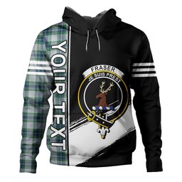 ScotsTee Shop Scottish Fraser Arisaid Green Clan Crest Tartan Hoodie Quarter Personalized
