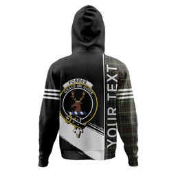 ScotsTee Shop Scottish Forbes of Druinnor Modern Clan Crest Tartan Hoodie Quarter Personalized