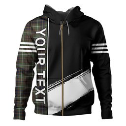 ScotsTee Shop Scottish Forbes of Druinnor Modern Clan Crest Tartan Hoodie Quarter Personalized