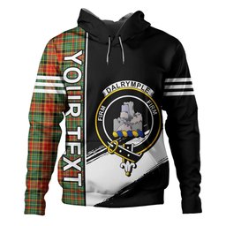 ScotsTee Shop Scottish Dalrymple of Castleton #2 Modern Clan Crest Tartan Hoodie Quarter Personalized