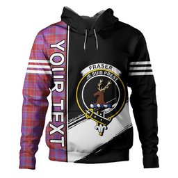 ScotsTee Shop Scottish Fraser of Reelig Ancient Clan Crest Tartan Hoodie Quarter Personalized
