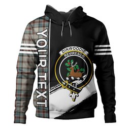 ScotsTee Shop Scottish Dinwoodie Weathered Clan Crest Tartan Hoodie Quarter Personalized