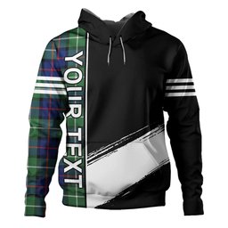 ScotsTee Shop Scottish Davidson of Tulloch Modern Clan Crest Tartan Hoodie Quarter Personalized