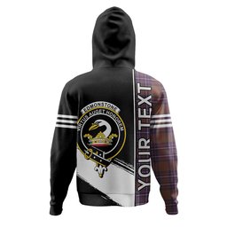 ScotsTee Shop Scottish Edmonstone Weathered Clan Crest Tartan Hoodie Quarter Personalized