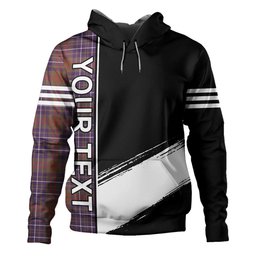 ScotsTee Shop Scottish Edmonstone Weathered Clan Crest Tartan Hoodie Quarter Personalized