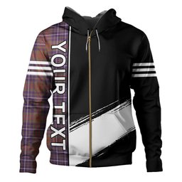 ScotsTee Shop Scottish Edmonstone Weathered Clan Crest Tartan Hoodie Quarter Personalized