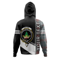 ScotsTee Shop Scottish Gayre Weathered Clan Crest Tartan Hoodie Quarter Personalized