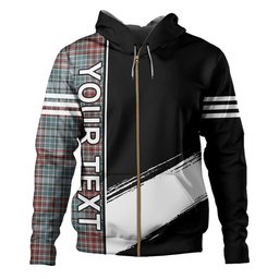 ScotsTee Shop Scottish Gayre Weathered Clan Crest Tartan Hoodie Quarter Personalized