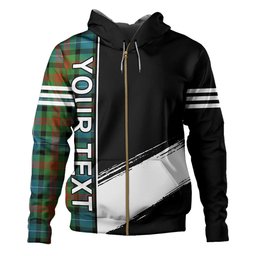 ScotsTee Shop Scottish Curry (Currie) Ancient Clan Crest Tartan Hoodie Quarter Personalized