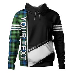 ScotsTee Shop Scottish Graham of Montrose Ancient Clan Crest Tartan Hoodie Quarter Personalized