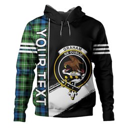 ScotsTee Shop Scottish Graham of Montrose Ancient Clan Crest Tartan Hoodie Quarter Personalized