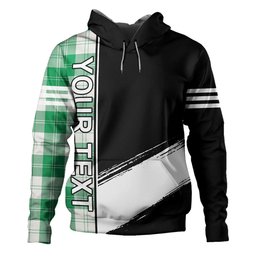 ScotsTee Shop Scottish Erskine Green Clan Crest Tartan Hoodie Quarter Personalized