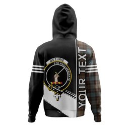 ScotsTee Shop Scottish Guthrie Weathered Clan Crest Tartan Hoodie Quarter Personalized