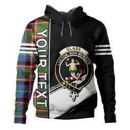 ScotsTee Shop Scottish Glass Clan Crest Tartan Hoodie Quarter Personalized