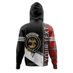 ScotsTee Shop Scottish Drummond of Fingask Modern Clan Crest Tartan Hoodie Quarter Personalized