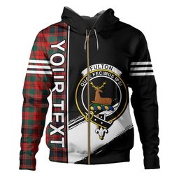 ScotsTee Shop Scottish Fulton 1999 Modern Clan Crest Tartan Hoodie Quarter Personalized