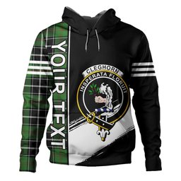 ScotsTee Shop Scottish Cleghorn Ancient Clan Crest Tartan Hoodie Quarter Personalized