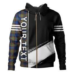 ScotsTee Shop Scottish Gillies Modern Clan Crest Tartan Hoodie Quarter Personalized
