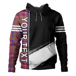 ScotsTee Shop Scottish Geddes Weathered Clan Crest Tartan Hoodie Quarter Personalized