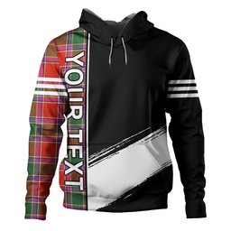 ScotsTee Shop Scottish Gordon of Abergeldie Ancient Clan Crest Tartan Hoodie Quarter Personalized
