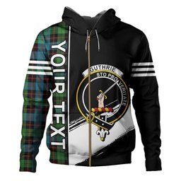 ScotsTee Shop Scottish Guthrie Ancient Clan Crest Tartan Hoodie Quarter Personalized