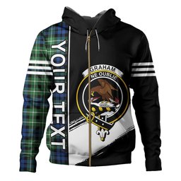ScotsTee Shop Scottish Graham of Montrose Modern Clan Crest Tartan Hoodie Quarter Personalized