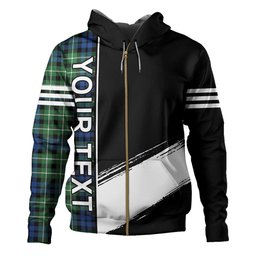 ScotsTee Shop Scottish Graham of Montrose Modern Clan Crest Tartan Hoodie Quarter Personalized