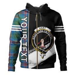 ScotsTee Shop Scottish Hart Ancient Clan Crest Tartan Hoodie Quarter Personalized