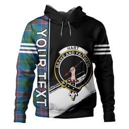 ScotsTee Shop Scottish Hart Ancient Clan Crest Tartan Hoodie Quarter Personalized