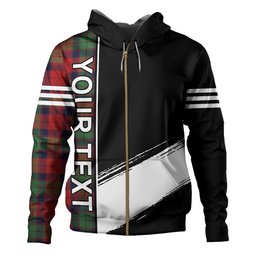 ScotsTee Shop Scottish Fraser of Altyre Modern Clan Crest Tartan Hoodie Quarter Personalized