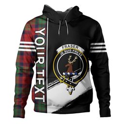 ScotsTee Shop Scottish Fraser of Altyre Modern Clan Crest Tartan Hoodie Quarter Personalized