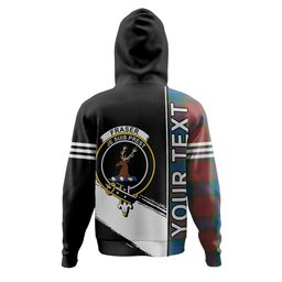 ScotsTee Shop Scottish Fraser of Boblainy Hugh Ancient Clan Crest Tartan Hoodie Quarter Personalized