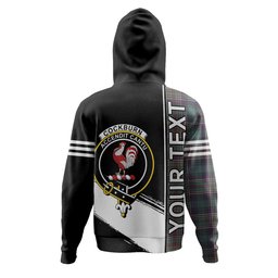 ScotsTee Shop Scottish Cockburn (Coburn) Weathered Clan Crest Tartan Hoodie Quarter Personalized