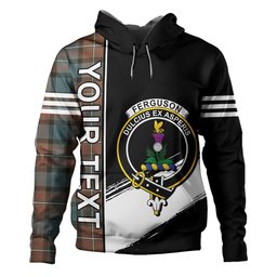 ScotsTee Shop Scottish Ferguson Weathered Clan Crest Tartan Hoodie Quarter Personalized