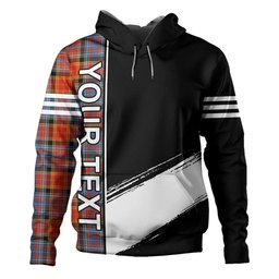 ScotsTee Shop Scottish Dalrymple of Castleton Ancient Clan Crest Tartan Hoodie Quarter Personalized