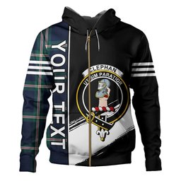 ScotsTee Shop Scottish Cleland Modern Clan Crest Tartan Hoodie Quarter Personalized