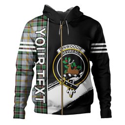 ScotsTee Shop Scottish Dinwoodie Modern Clan Crest Tartan Hoodie Quarter Personalized
