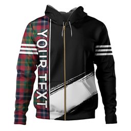 ScotsTee Shop Scottish Forrester Modern Clan Crest Tartan Hoodie Quarter Personalized