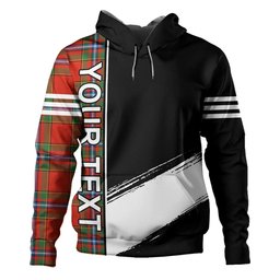 ScotsTee Shop Scottish Drummond of Fingask Ancient Clan Crest Tartan Hoodie Quarter Personalized