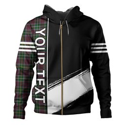 ScotsTee Shop Scottish Crosbie Clan Crest Tartan Hoodie Quarter Personalized