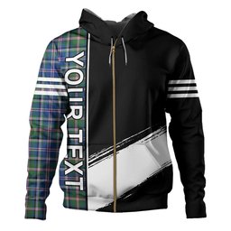 ScotsTee Shop Scottish Couper (Cooper) Modern Clan Crest Tartan Hoodie Quarter Personalized