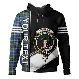 ScotsTee Shop Scottish Couper (Cooper) Modern Clan Crest Tartan Hoodie Quarter Personalized