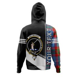 ScotsTee Shop Scottish Dalmahoy Clan Crest Tartan Hoodie Quarter Personalized