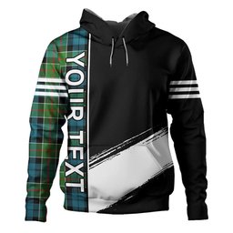 ScotsTee Shop Scottish Colquhoun Ancient Clan Crest Tartan Hoodie Quarter Personalized