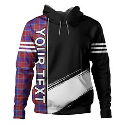 ScotsTee Shop Scottish Fraser of Reelig Modern Clan Crest Tartan Hoodie Quarter Personalized