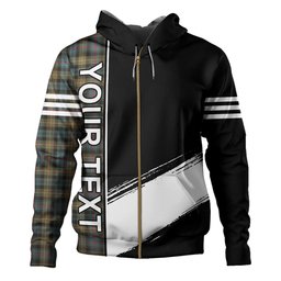 ScotsTee Shop Scottish Farquharson Weathered Clan Crest Tartan Hoodie Quarter Personalized